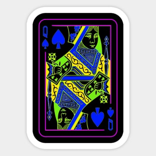 Queen of Spades Bright Mode Sticker